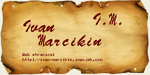 Ivan Marcikin vizit kartica